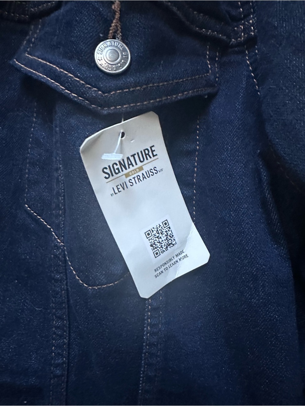 Signature Levi Strauss Men's Dark Blue Denim Jacket - Picture 4 of 5